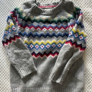 Mini Boden boys fair isle sweater size 5-6